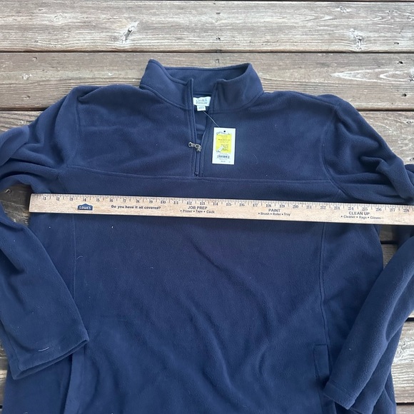 Croft & Barrow men's Navy Blue Quarter-Zip Fleece Pullover size 2X - Picture 6 of 8